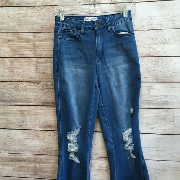 YMI GIGI FIT HIGH RISE EXTREME FLARE BELL BOTTOM JEANS - Picture 3 of 8